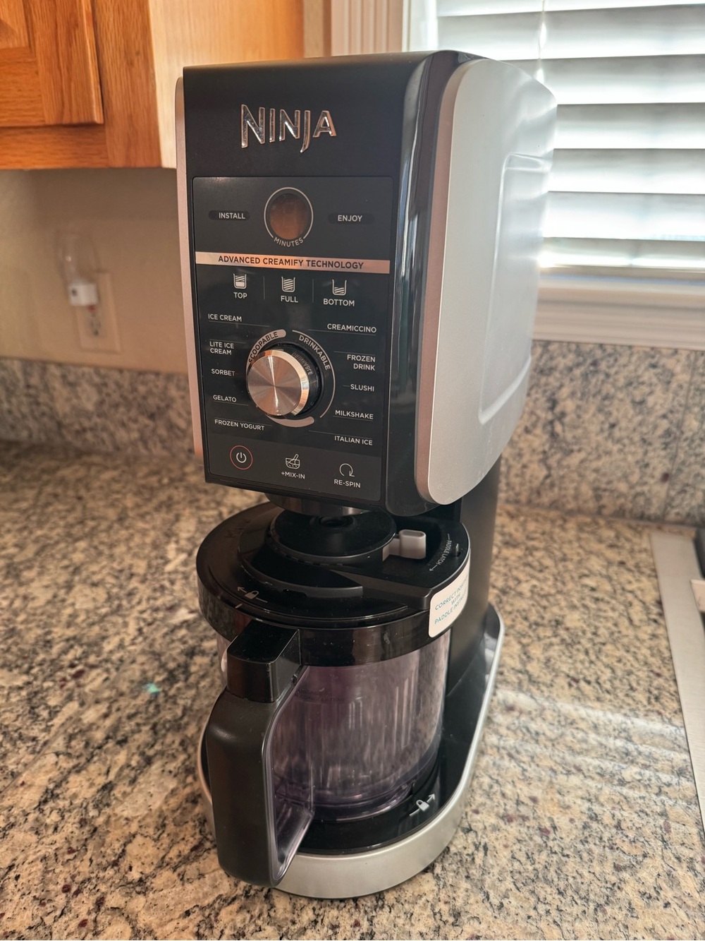 Ninja Frozen Dessert Maker in Black and Silver